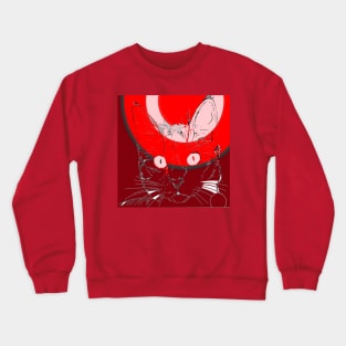ART RED CAT Crewneck Sweatshirt